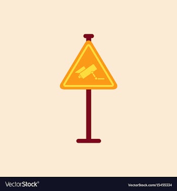 Video surveillance sign vector image