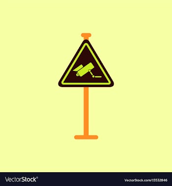 Video surveillance sign vector image
