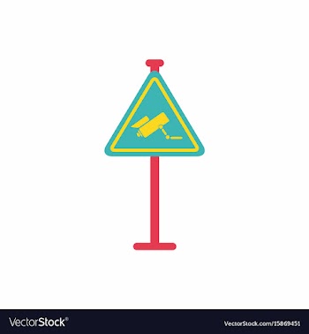 Video surveillance sign vector image