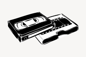 Videotape sticker, entertainment illustration vector. | Free Vector - rawpixel