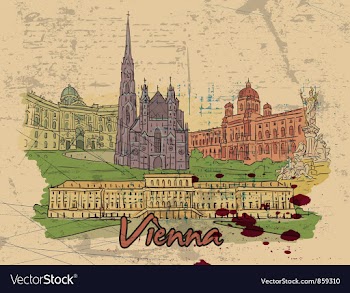 Vienna doodles vector image