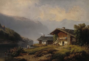 Vierwaldstätter see -järven rantamaisema, 1826 | Free Photo - rawpixel
