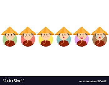 vietnam avatar with various expression