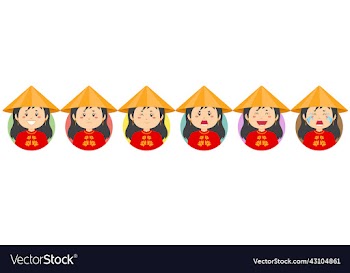 vietnam avatar with various expression