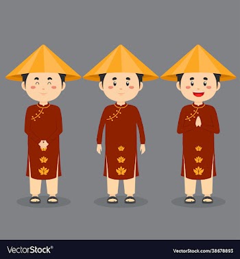 vietnam character with various expression