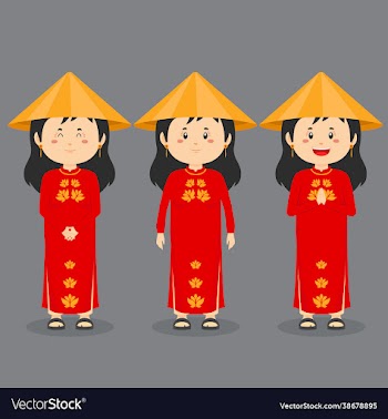 vietnam character with various expression