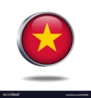 vietnam flag button