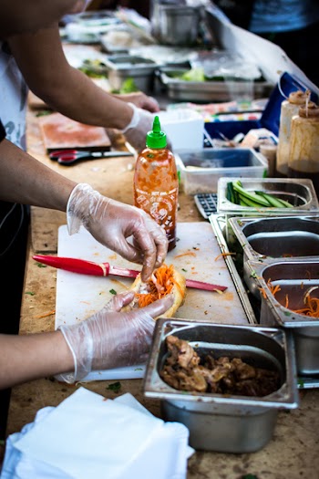 Vietnamese Banh Mi at food festival 