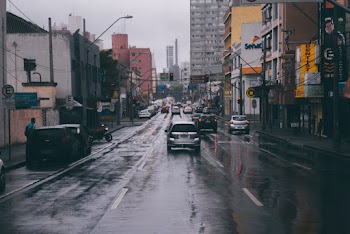 View of a Wet Road