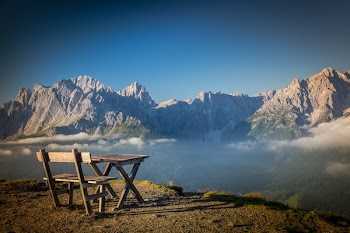 View of Chairs on Mountain Range