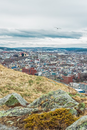 View Of City Along The Mountain