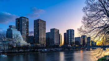 View Of Cityscape during Golden Hour