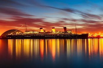 View Of Cruise Ship At Night