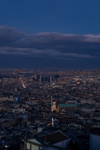 View of Naples from Castel Sant'Elmo in the blue hour