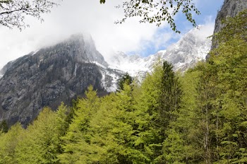 View of Snowy Mountain Under Cloudy Sky