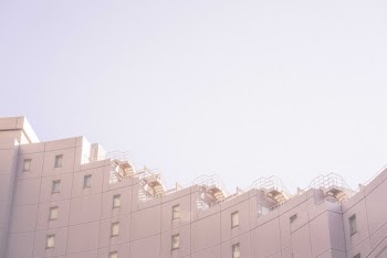 View of White Commercial Building