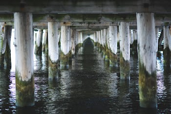 View under pier in Sopot