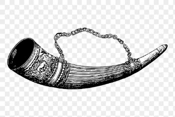 Viking horn drawing png sticker | Free PNG - rawpixel