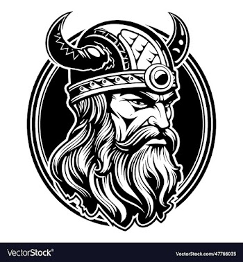 viking in a helmet