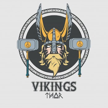 Vikings warriors printed tshirt Free Vector