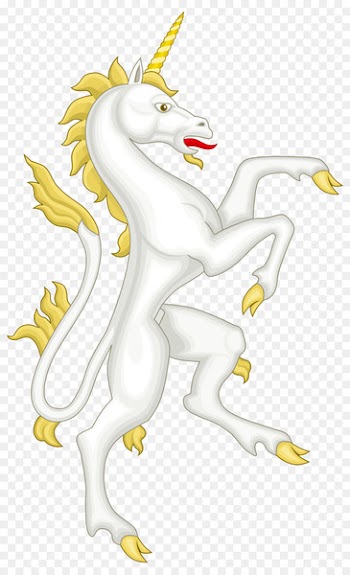 Villeneuve-le-Roi Unicorn Coat of arms Supporter Einhorn - hand-painted unicorn 