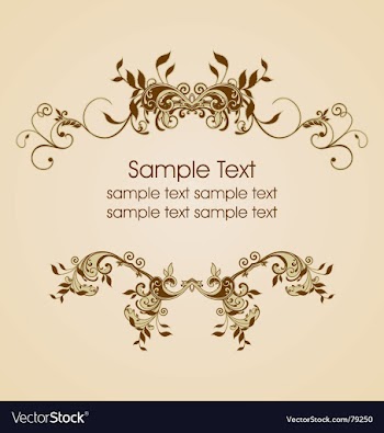 Vinatage floral vector image