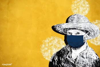 Vincent Van Gogh wearing a face mask during the coronavirus pandemic p.. | Free  illustration - 2319219