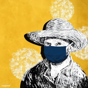 Vincent Van Gogh wearing a face mask during the coronavirus pandemic p.. | Free  illustration - 2319387