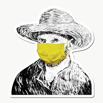 Vincent Van Gogh wearing a face mask during the coronavirus pandemic p.. | Free  transparent png - 2319220
