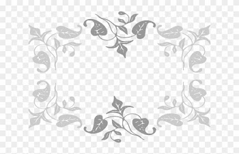 Vine Circle Border Border Vine Leaves Frame - Grey Floral Frame Png