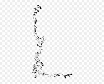 Vine Clipart Black Rose - Floral Border Clip Art
