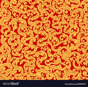 Vine pattern on a red vector image