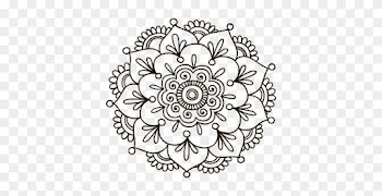 Vinilo Decorativo Flor De Loto Hindú - Simple Flower Mandala