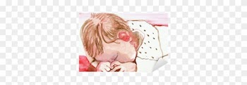 Vinilo Pixerstick Niño Durmiendo, La Pintura Acrílica - Baby