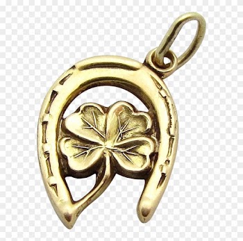 Vintage 10k Gold Lucky *tommy* Horseshoe Four Leaf - Horseshoe Four Leaf Clover