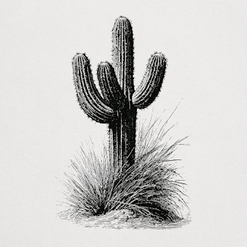 Vintage 1930s Cactus Illustration