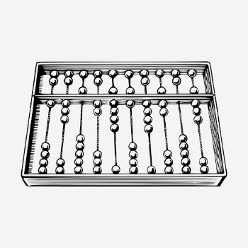 Vintage abacus, mathematics hand drawn | Free Photo - rawpixel