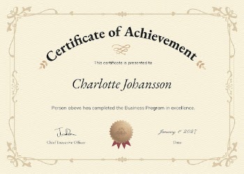 Vintage achievement certificate template vector, | Free Vector Template - rawpixel