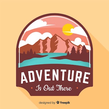 Vintage adventure logo Free Vector