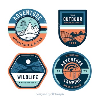 Vintage adventure logo Free Vector