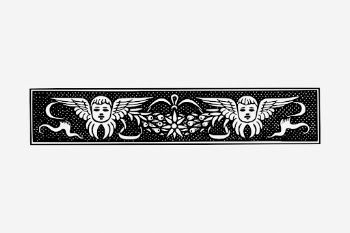 Vintage angel border hand drawn | Free Photo - rawpixel