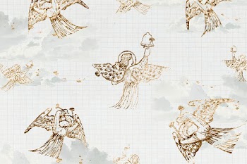 Vintage angel pattern vector background,… | Free stock illustration | High Resolution graphic