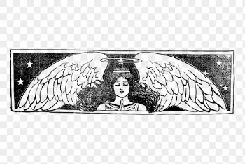 Vintage angel png clipart, woman | Free PNG Illustration - rawpixel