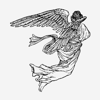 Vintage angel, spirituality hand drawn | Free Photo - rawpixel