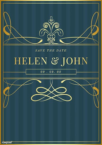 Vintage art nouveau wedding invitation card m.. | Free stock vector - 519558