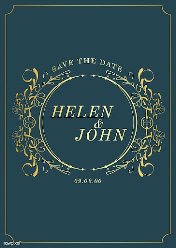 Vintage art nouveau wedding invitation card m.. | Free stock vector - 519566