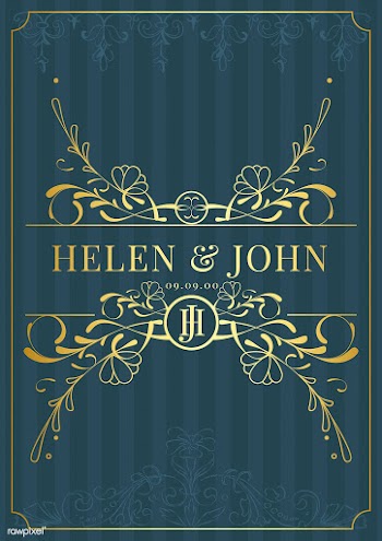 Vintage art nouveau wedding invitation card m.. | Free stock vector - 519610