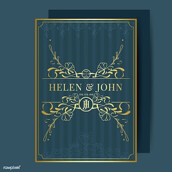 Vintage art nouveau wedding invitation card m.. | Free stock vector - 519661