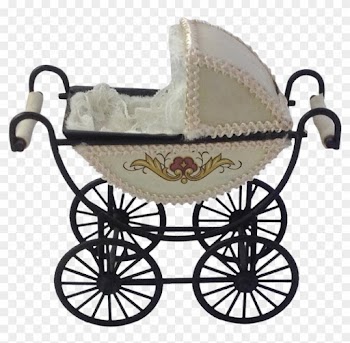 Vintage Baby Stroller Clip Art For Kids - Vintage Baby Carriage