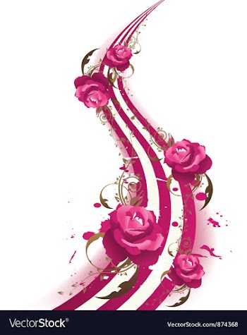 Vintage background with roses vector image